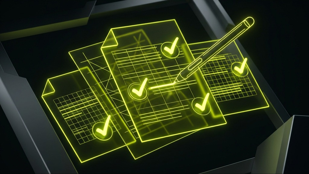 Document sheets and checkmarks illustrating accuracy checks